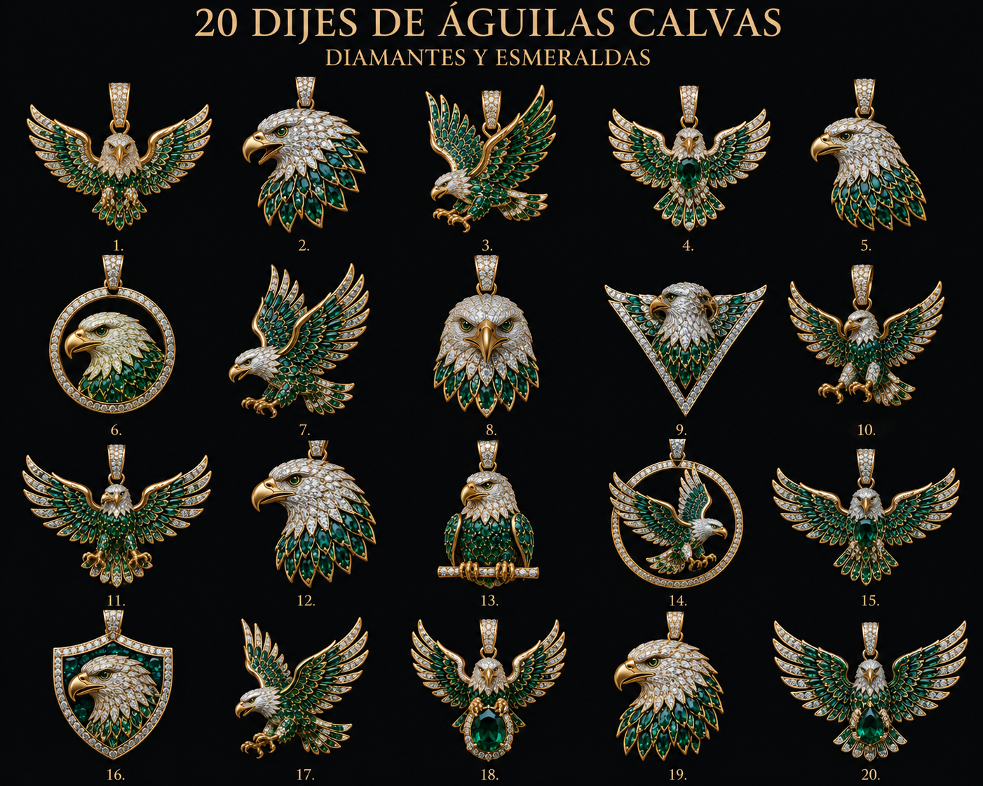 Dije Águilas Calvas